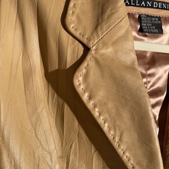 Tan Soft Leather Blazer Women’s Large - Picture 4 of 8